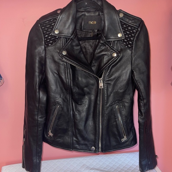 Maje leather jacket - genuine leather size 40 (S/M) - Picture 2 of 14